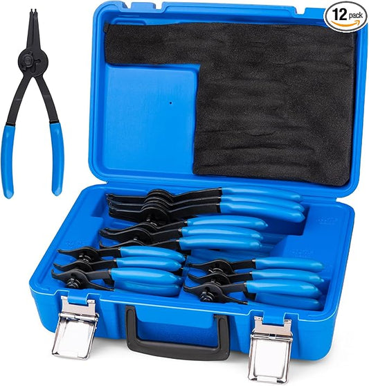 SnapMaster Pro™ 12-Piece Heavy-Duty Snap Ring Pliers Set