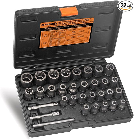 GripForce™ 32-Piece Bolt &amp; Lug Nut Extractor Set